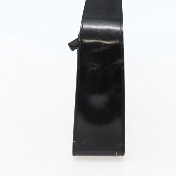 GUCCI Shoulder Bag Enamel Black Silver 001 3031 Auth 143306 - Picture 6 of 16